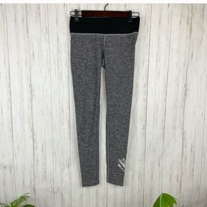 Pink Victoria Secret Yoga Gray Leggings With Black Waist And Logo Pink On Leg